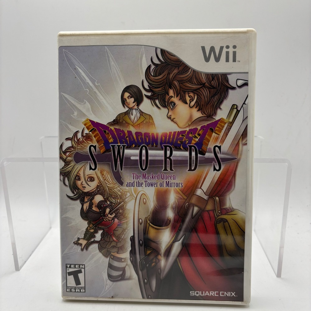 Dragon Quest Swords Masked Queen Nintendo Wii Square Enix RPG Game Disc Case